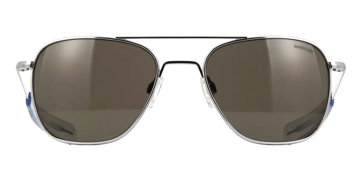 Randolph Aviator Bright Chrome AF078 Polarised - As Seen On Michael Keaton & Nikolaj Coster-Waldau