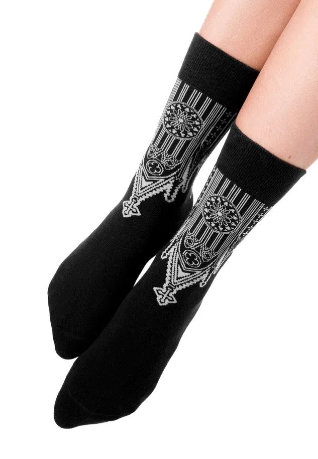 Restyle - Cathedral Present Pack Of 3 Black - Socks