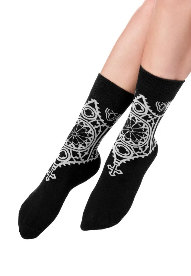 Restyle - Cathedral Present Pack Of 3 Black - Socks