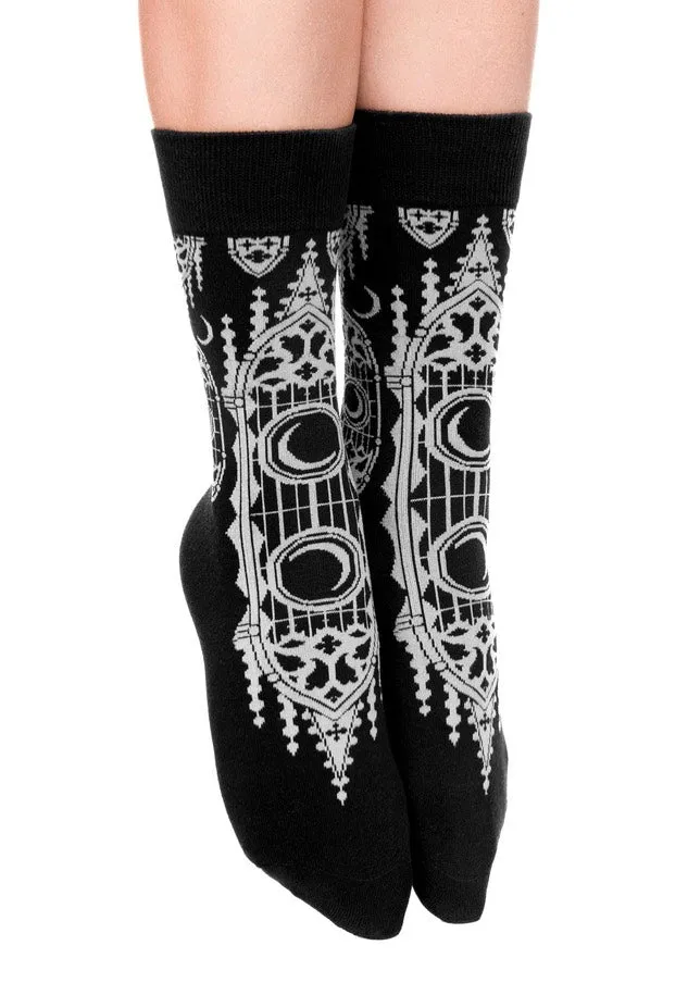 Restyle - Cathedral Present Pack Of 3 Black - Socks