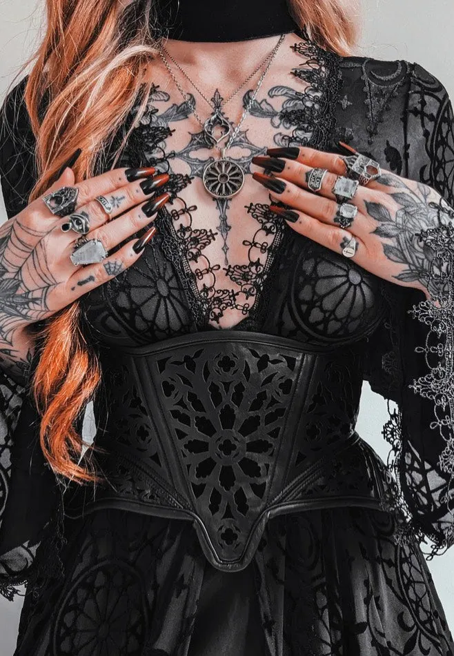 Restyle - Rosarium Corset Black - Belt