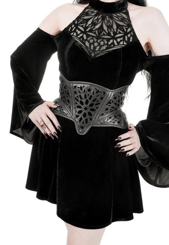 Restyle - Rosarium Corset Black - Belt