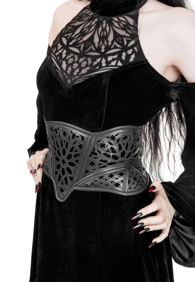 Restyle - Rosarium Corset Black - Belt