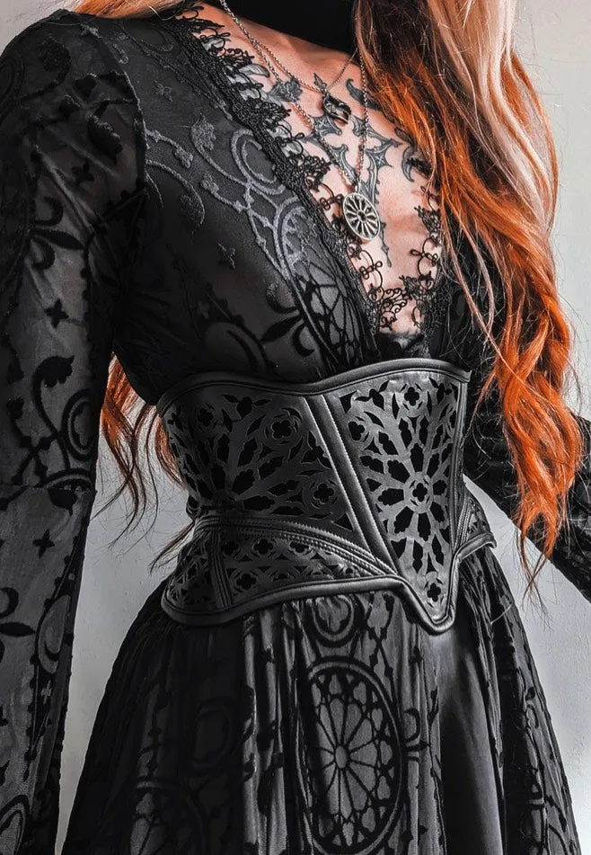 Restyle - Rosarium Corset Black - Belt