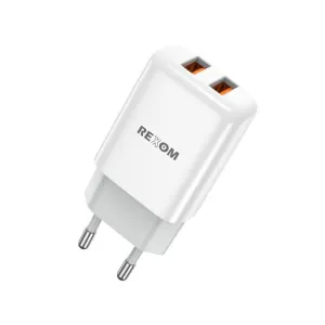Rexom Dual Port Usb Fast Charging Wall Charger With Micro CableWhite