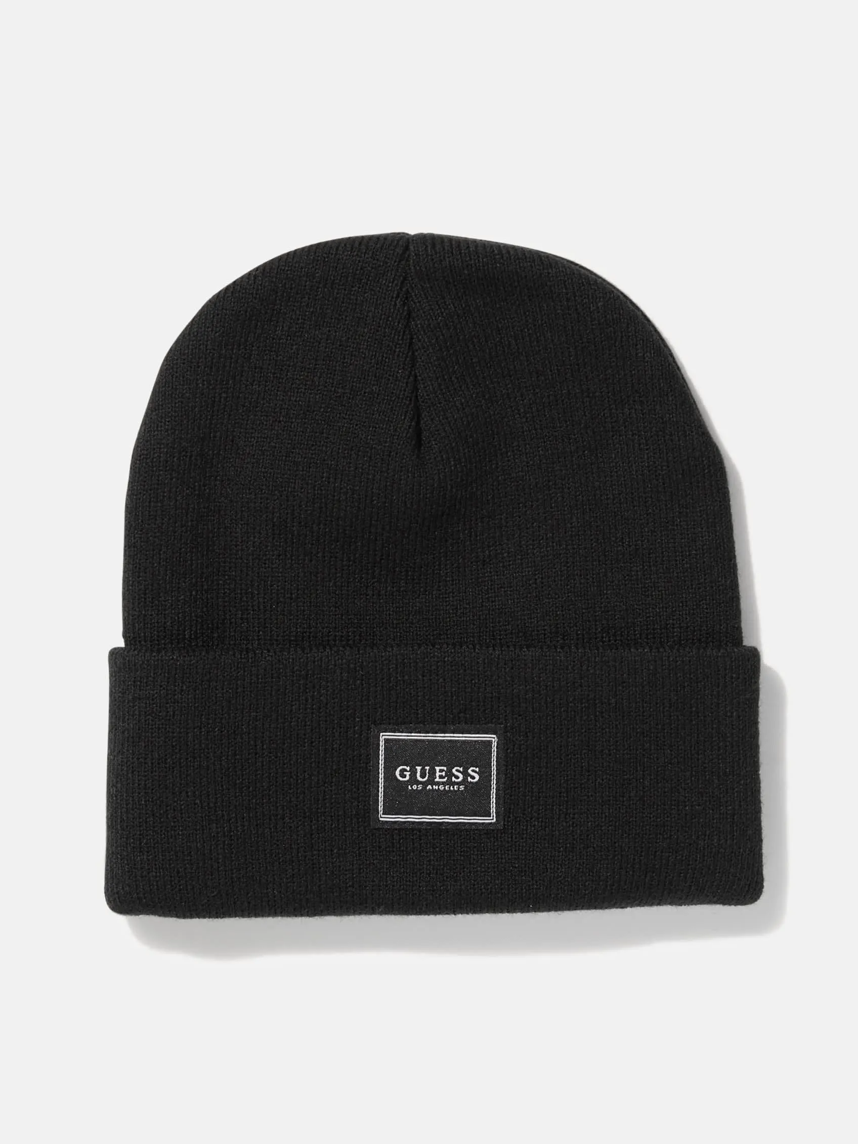 Rib-Knit Logo Patch Beanie