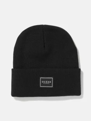 Rib-Knit Logo Patch Beanie
