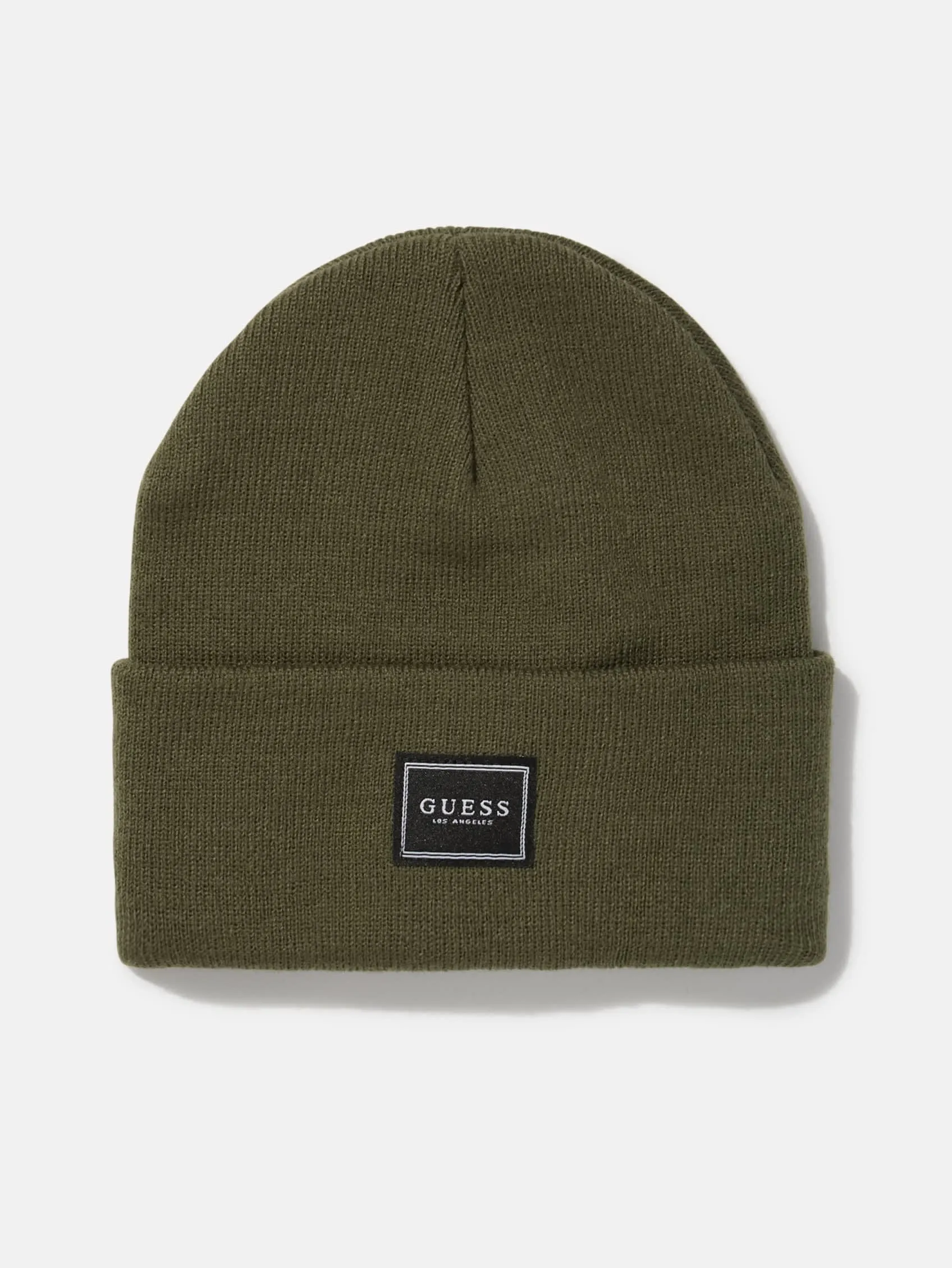 Rib-Knit Logo Patch Beanie