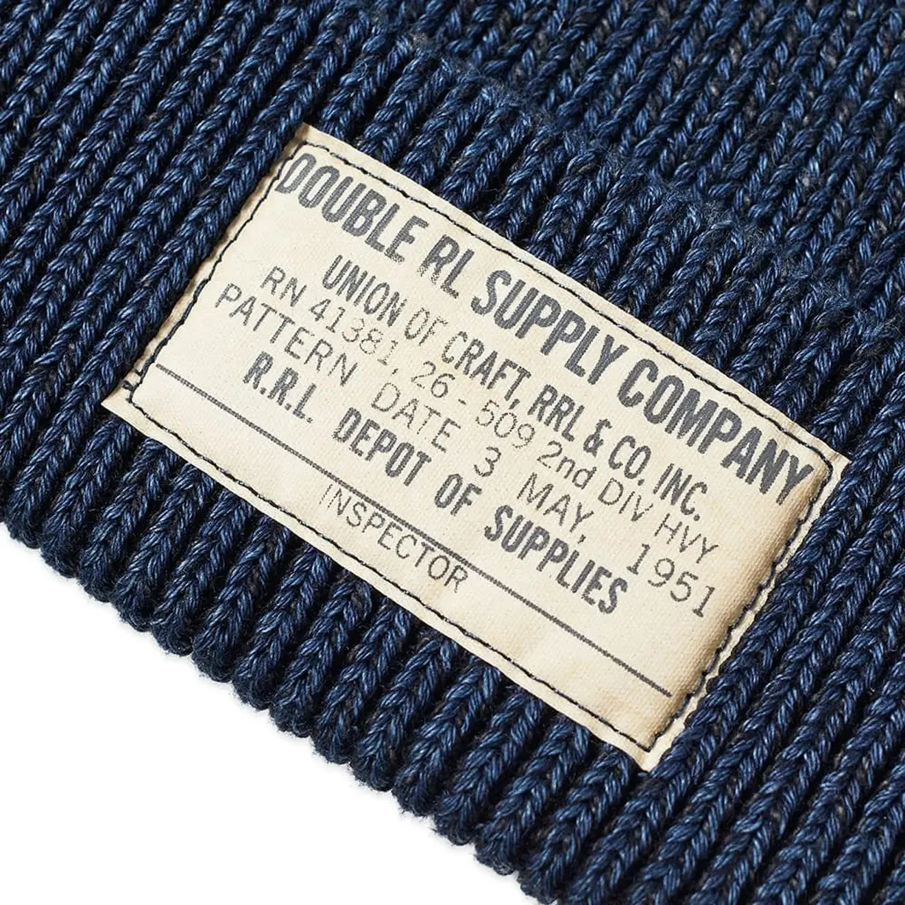 RRL by Ralph Lauren Cotton Watch Cap Midnight Blue