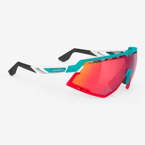 Rudy Defender sunglasses - Emerald White Matte Multilaser Red