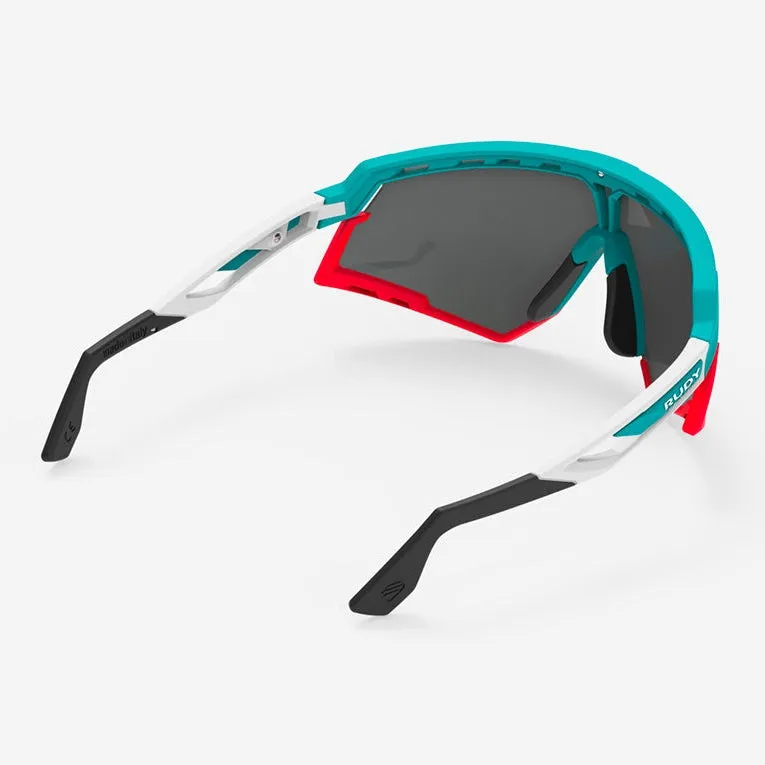 Rudy Defender sunglasses - Emerald White Matte Multilaser Red