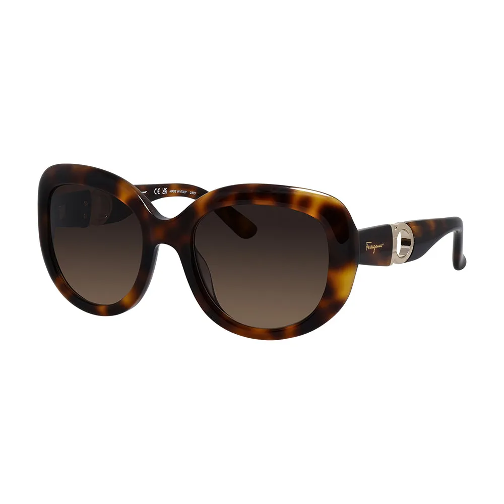Salvatore Ferragamo  SF 727S 214 53mm Womens Round Sunglasses
