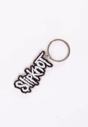 Slipknot - White Logo Black Border - Keychain