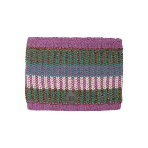 Striped Knit Necktube Purple, Green, Brown And White | DEUX PAR DEUX