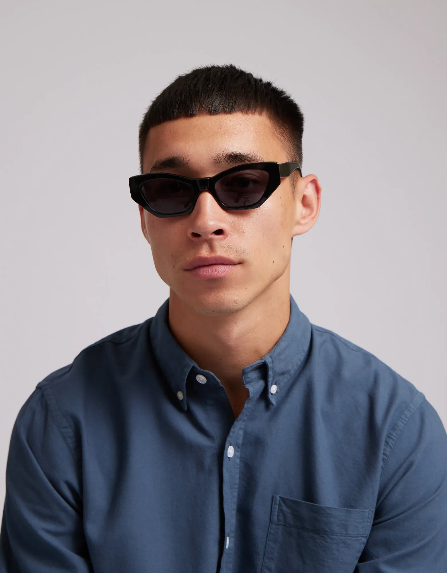 Sunglass 07 - Ivory White Solid - Light Pink