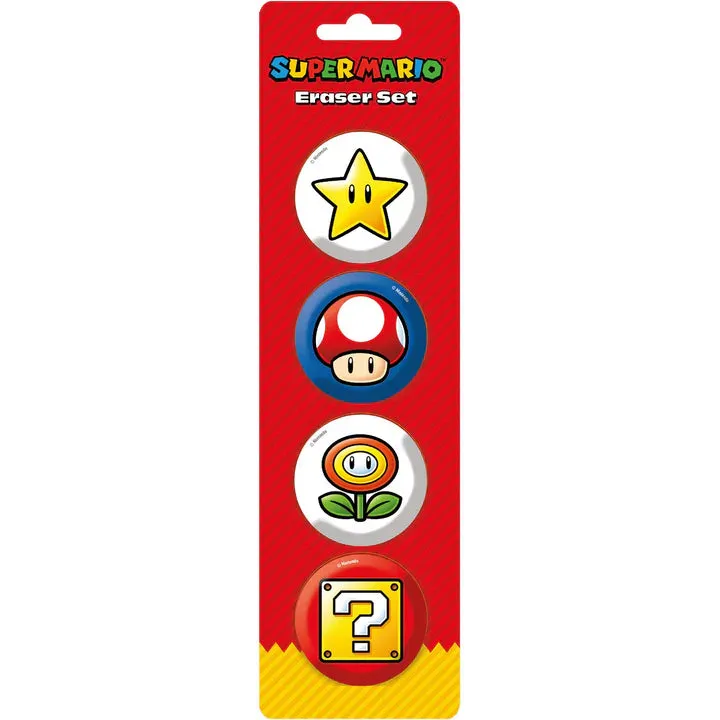 Super Mario (Essential) Eraser Set