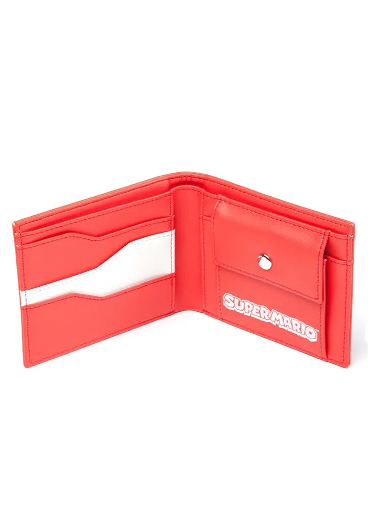 Super Mario - Red Bifold With Symbol Embroidery - Wallet