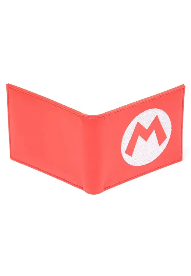 Super Mario - Red Bifold With Symbol Embroidery - Wallet
