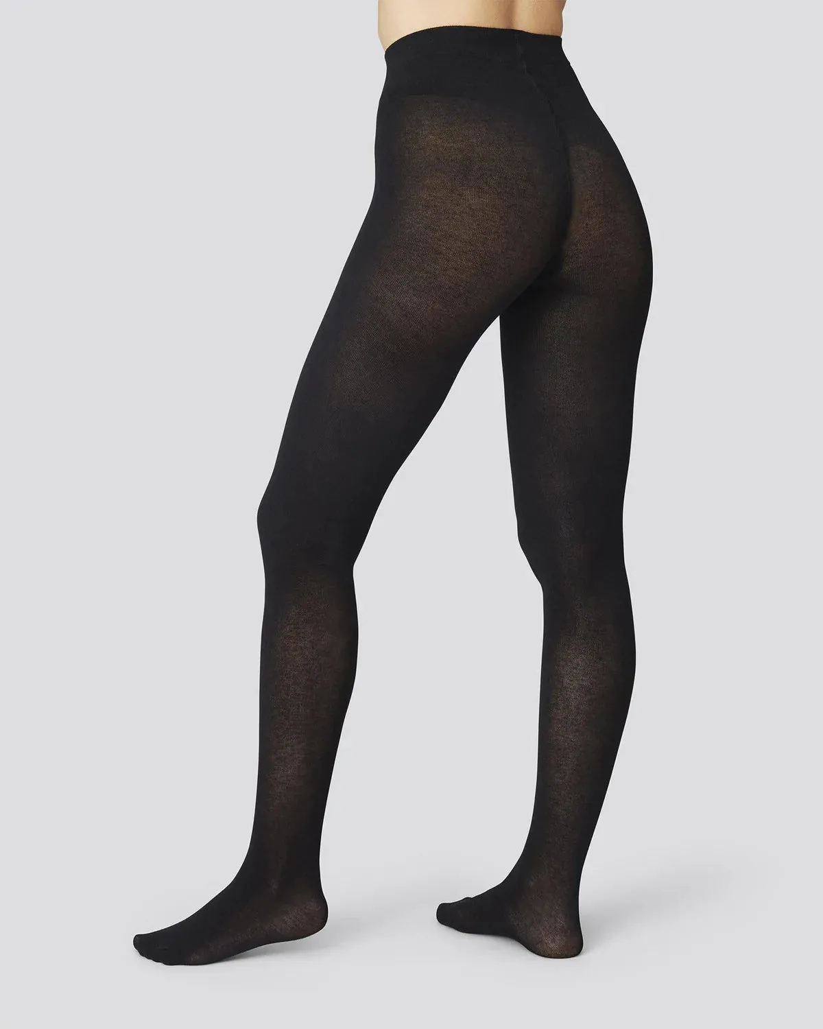 SWEDISH STOCKINGS - ALICE TIGHTS - BLACK CASHMERE