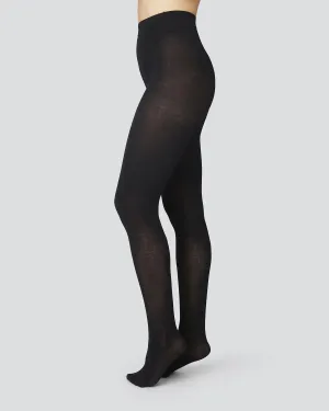 SWEDISH STOCKINGS - ALICE TIGHTS - BLACK CASHMERE