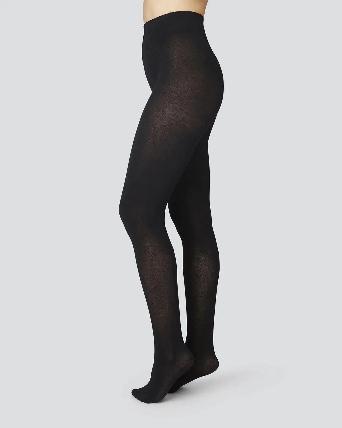 SWEDISH STOCKINGS - ALICE TIGHTS - BLACK CASHMERE
