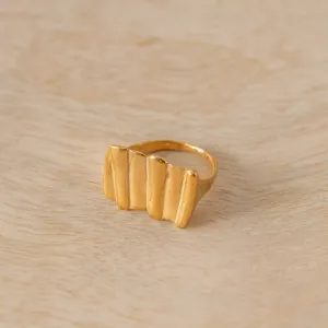 The Scallop Imprint Ring - Gold Vermeil