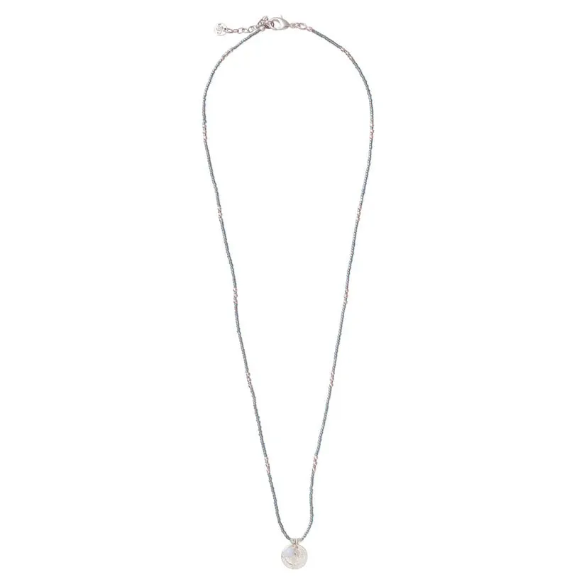 Timeless Blue Lace Agate Silver Coloured Necklace