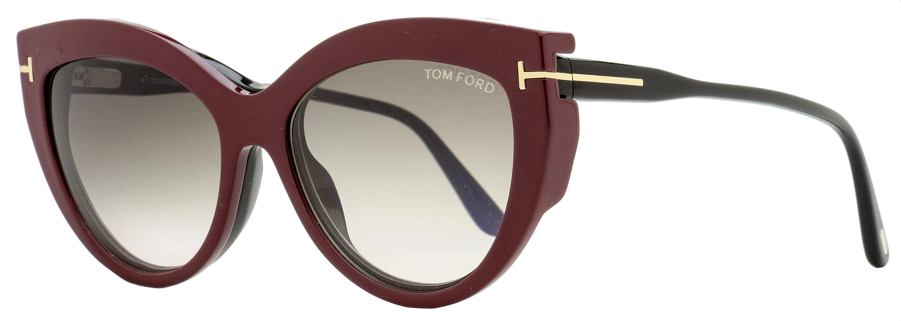 Tom Ford Women's Magnetic Clip-on Eyeglasses TF5772B 001 Black 55mm