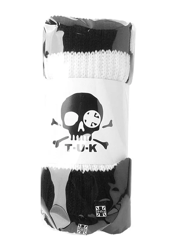 T.U.K. - Legging Black White Stripe Knit - Legwarmer