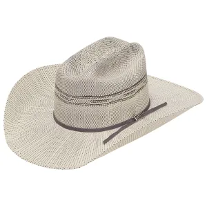 Twister Bangora Grey & Ivory Straw Western Hat