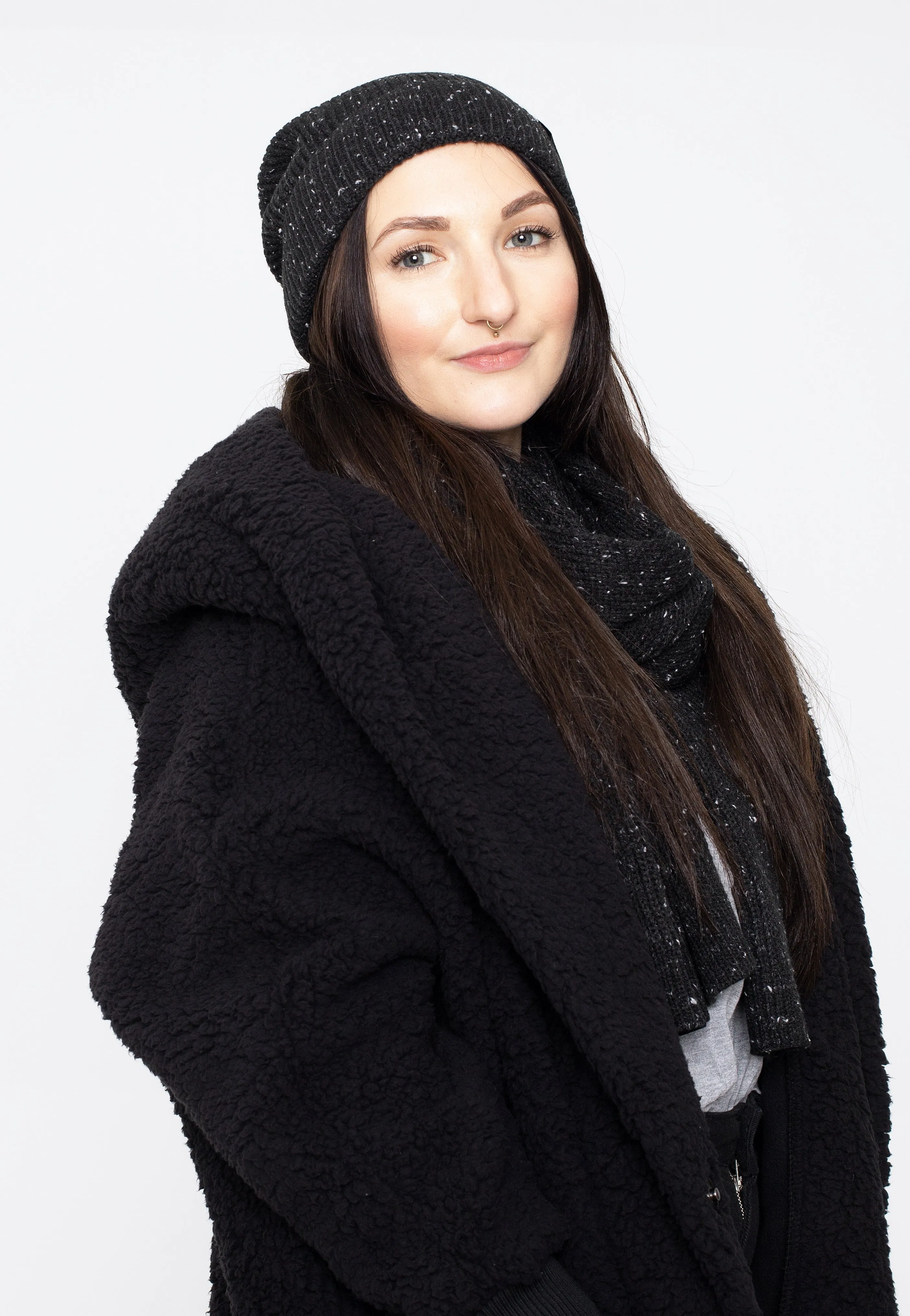 Urban Classics - Nap Yarn Charcoal/White - Knit Set