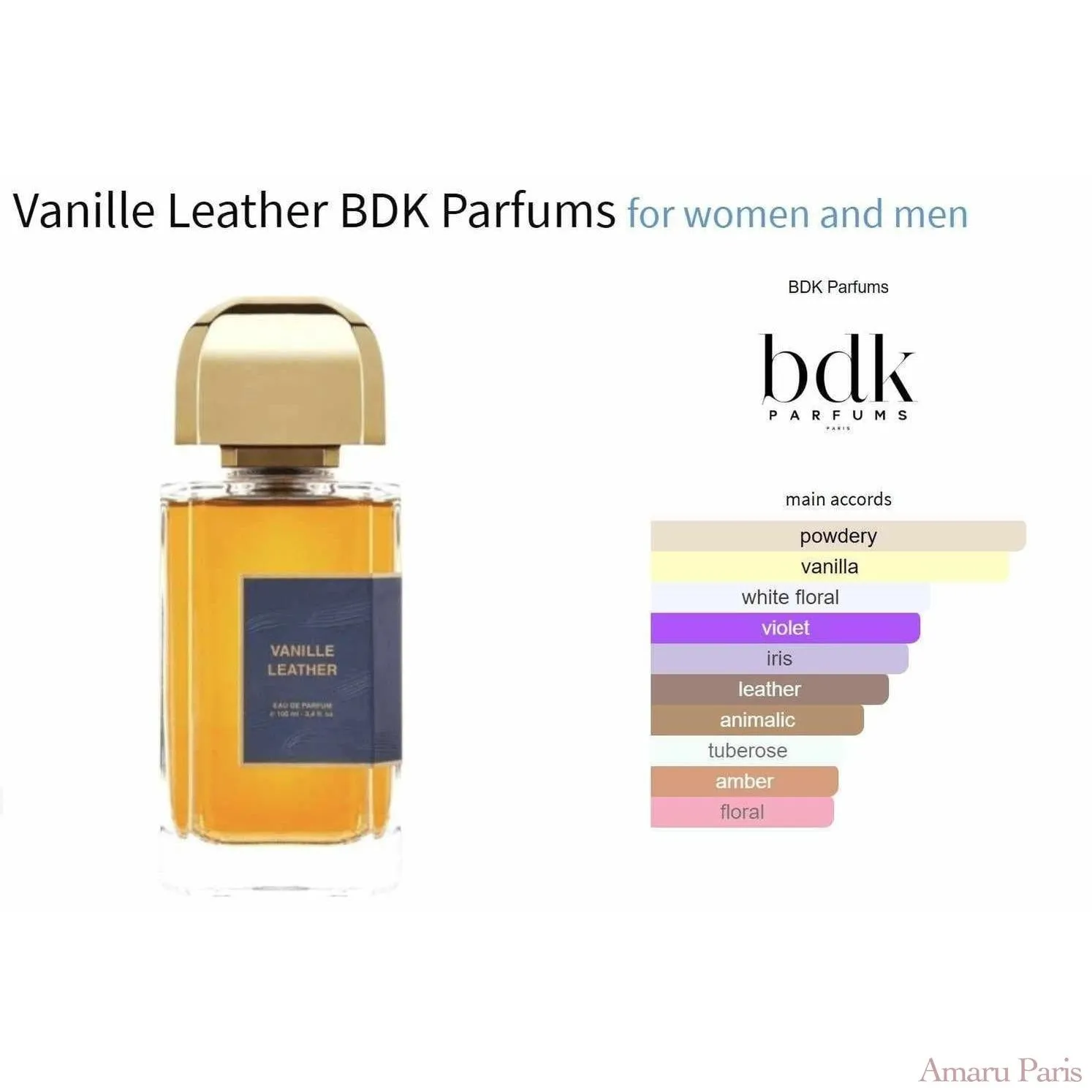 Vanille Leather BDK Parfums for women and men Decant Samples