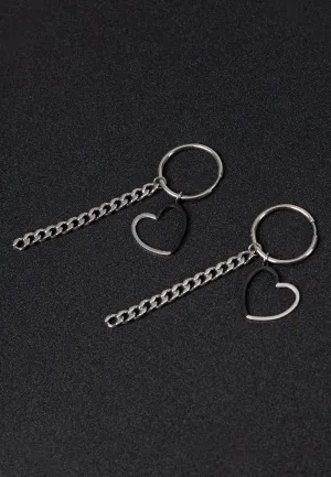 Wildcat - 2 Coloured Heart Silver - Earrings
