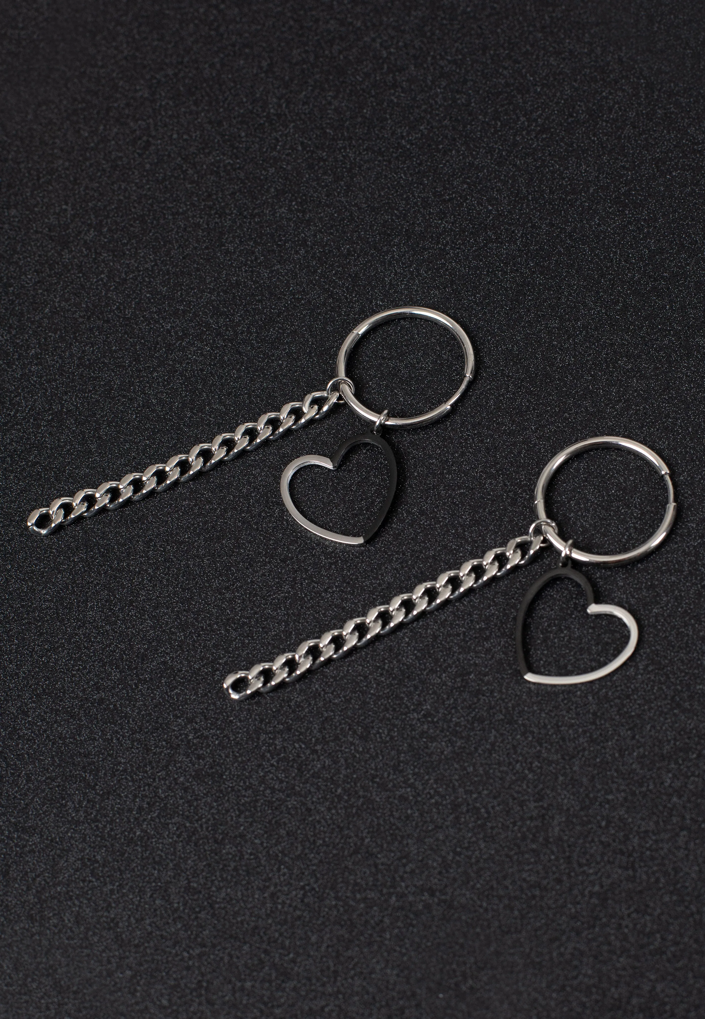 Wildcat - 2 Coloured Heart Silver - Earrings