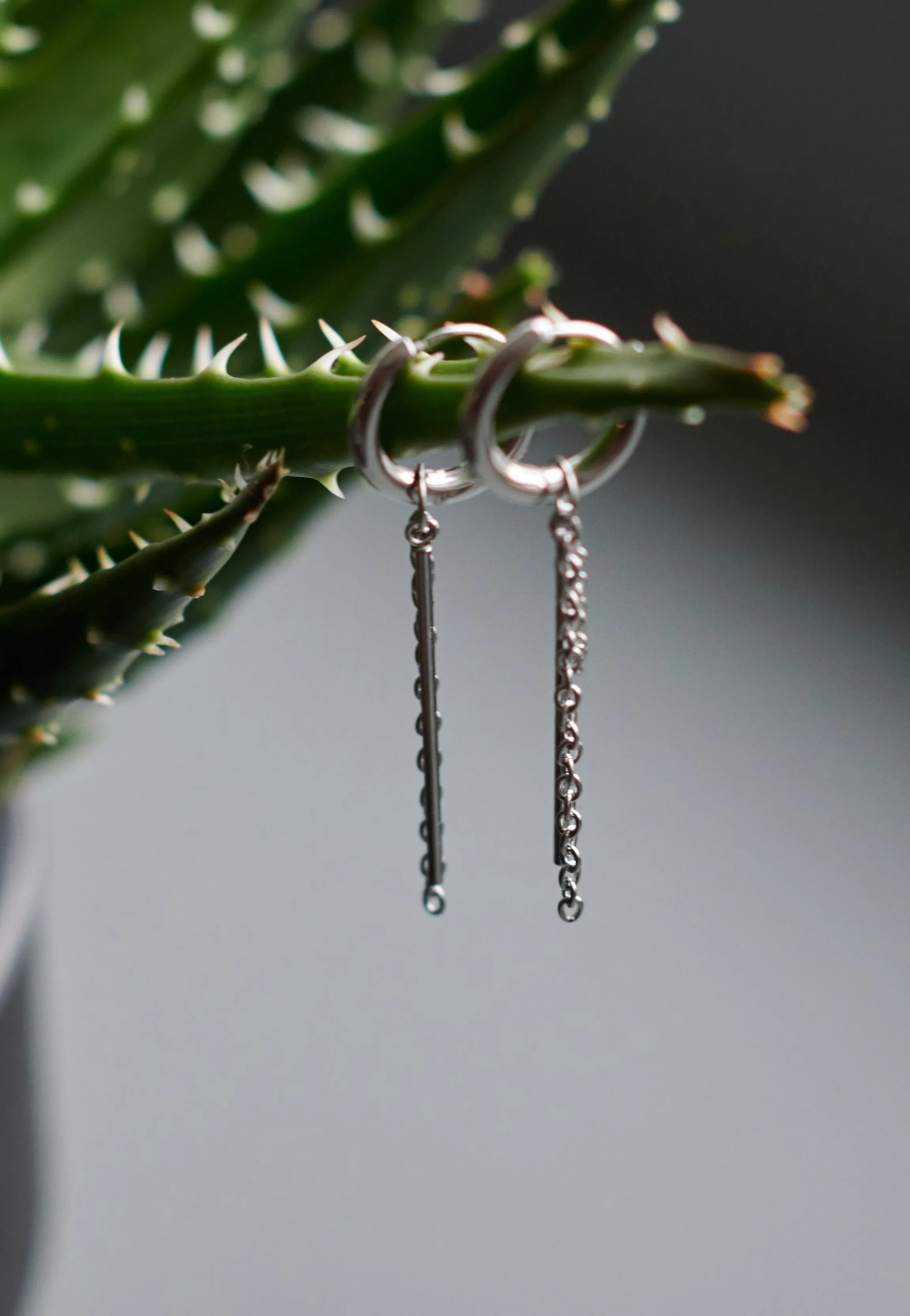 Wildcat - Little Bar Chain Silver - Earrings