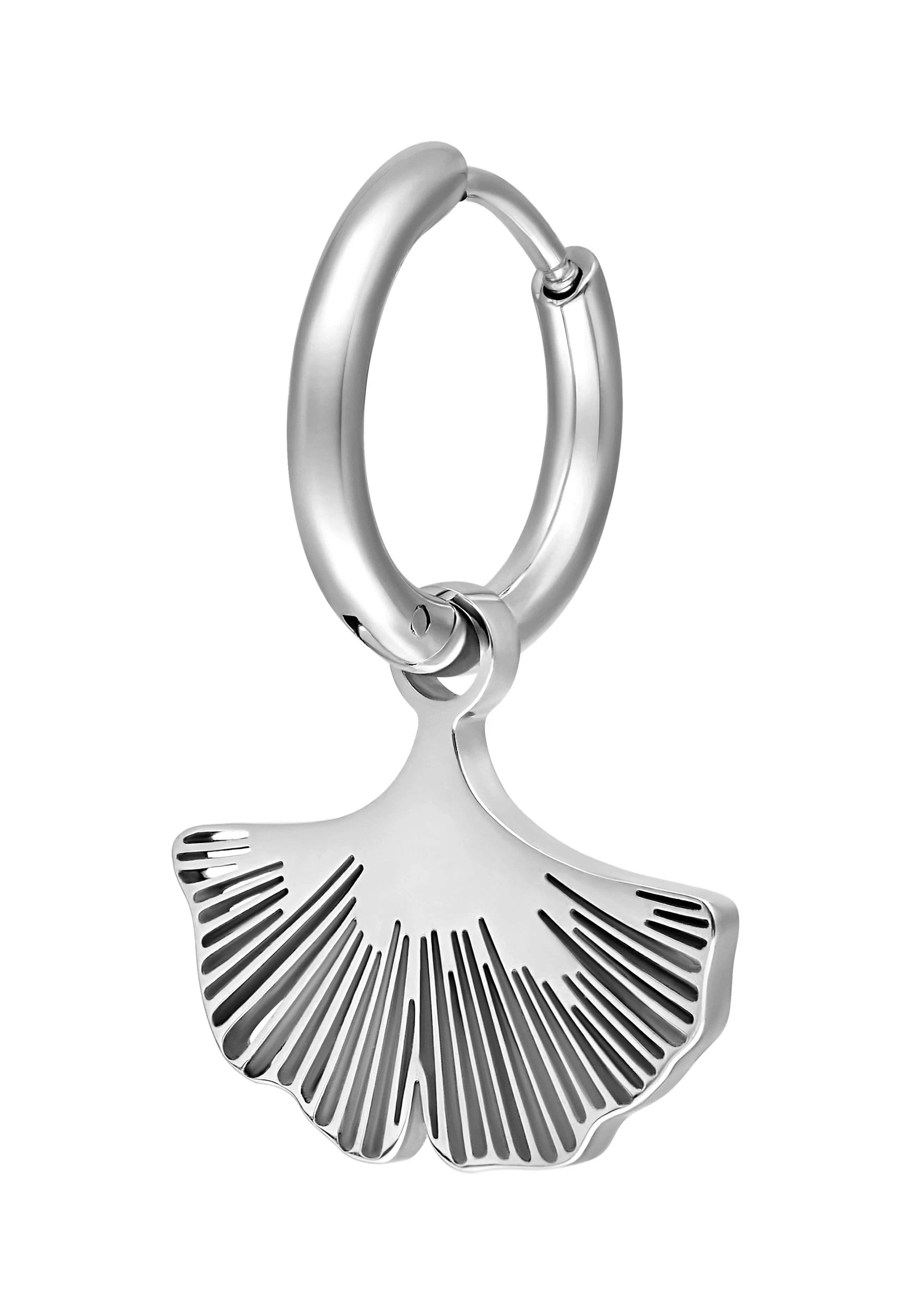 Wildcat - Little Ginkgo Hoops Silver - Earrings