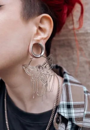 Wildcat - Moth Chain Silver - Earrings