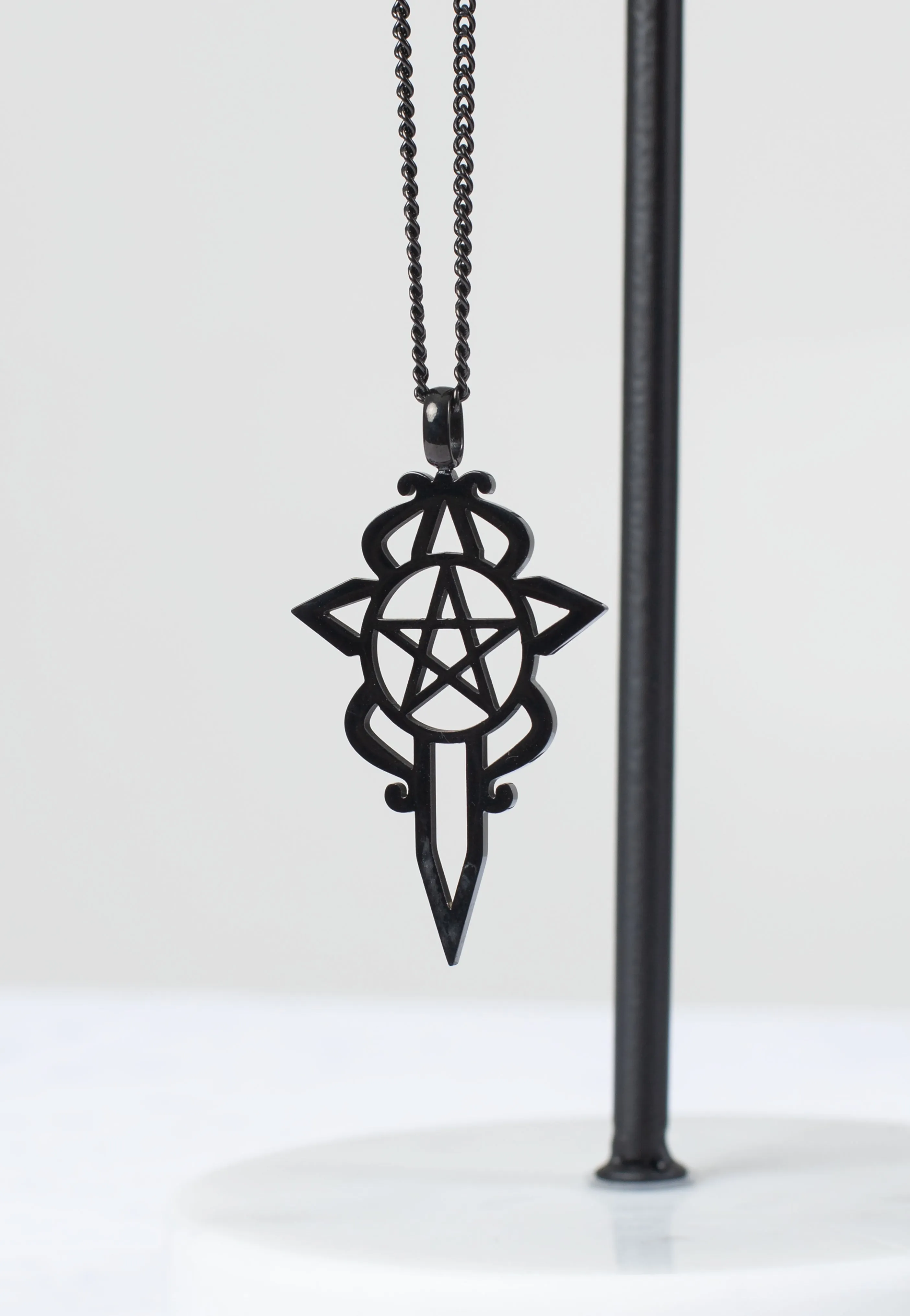 Wildcat - Pentagram Dagger Black - Necklace