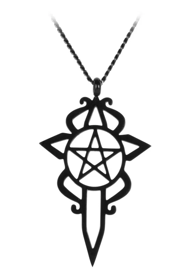 Wildcat - Pentagram Dagger Black - Necklace