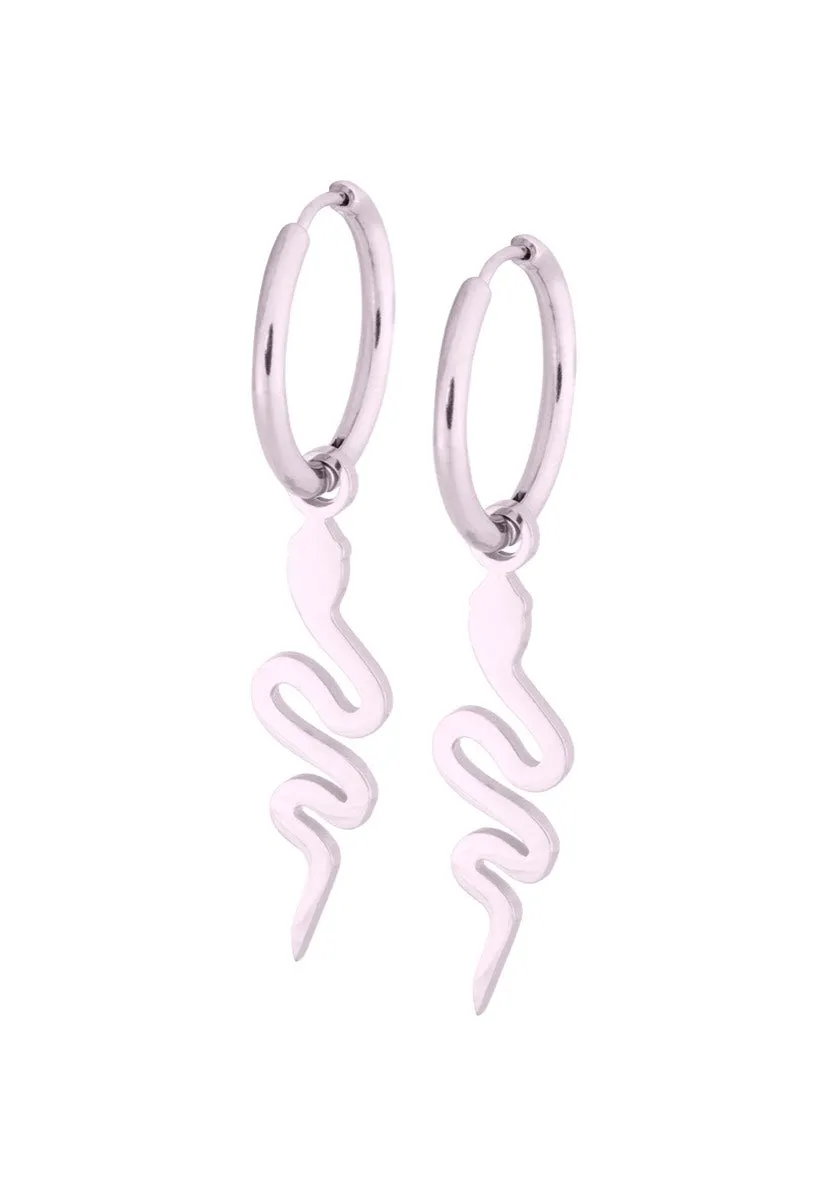 Wildcat - Snake Hoops (Pair) Silver - Earrings