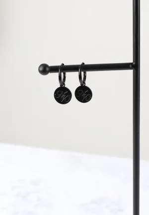 Wildcat x Nightwish - Little Hoops Coin Log Black - Earrings