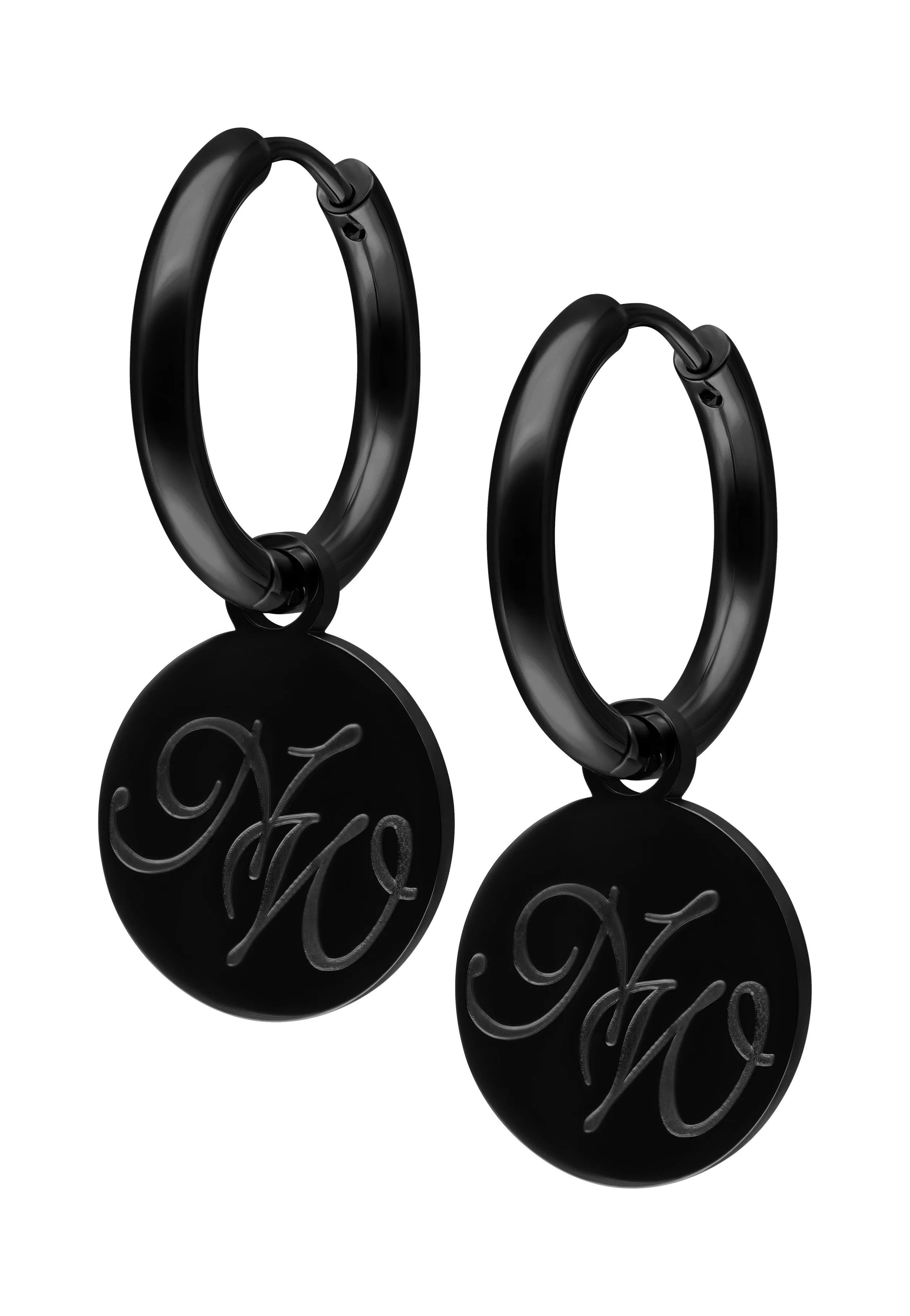 Wildcat x Nightwish - Little Hoops Coin Log Black - Earrings