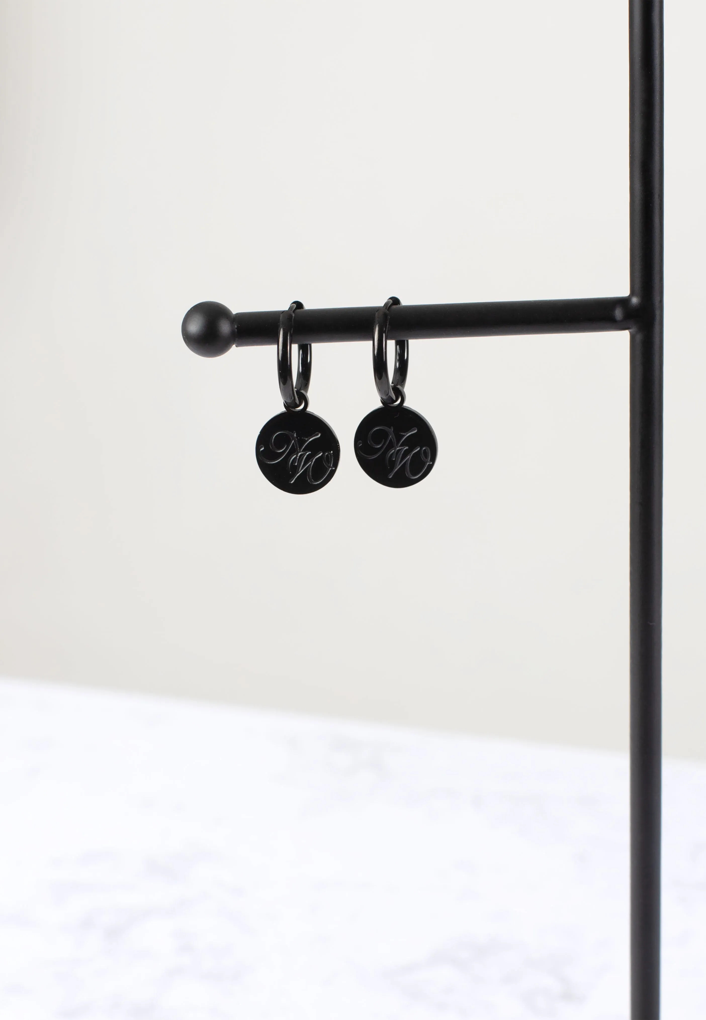 Wildcat x Nightwish - Little Hoops Coin Log Black - Earrings