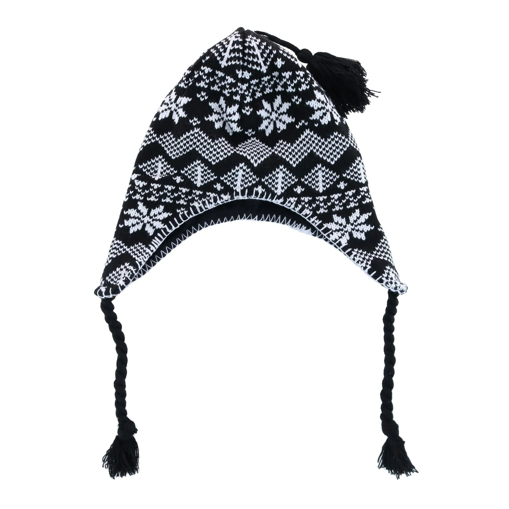 Women's Heavy Knit Winter Pattern Peruvian Hat